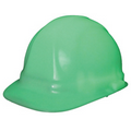 Hard Hat with ratchet adjustment and 6 point nylon suspension in Glow with one color Pad Print.
